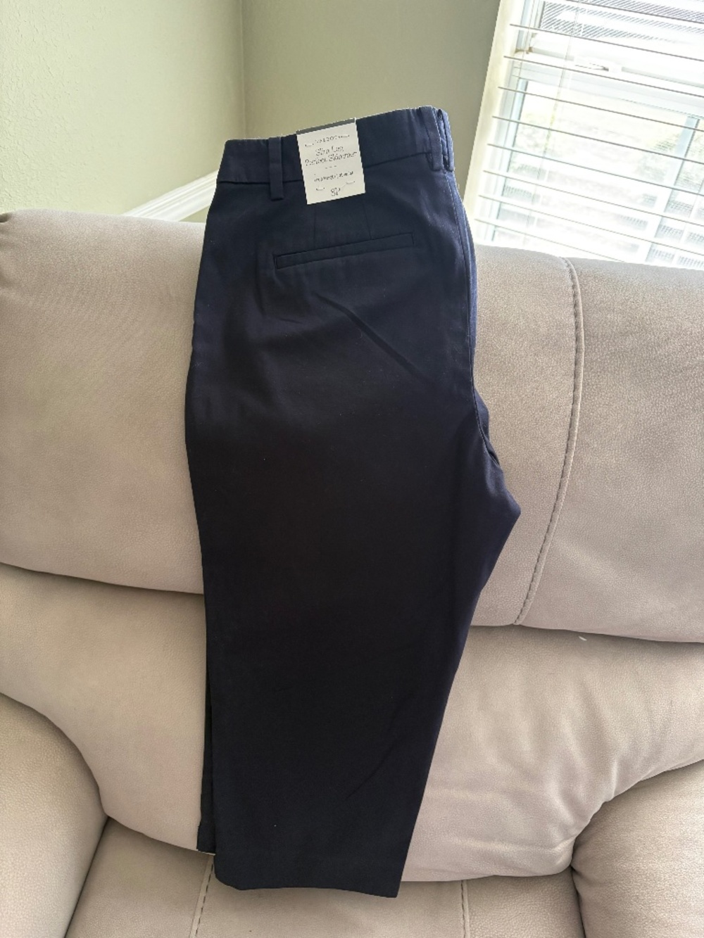 Talbots Navy Size 6P slim leg perfect skimmer NWT